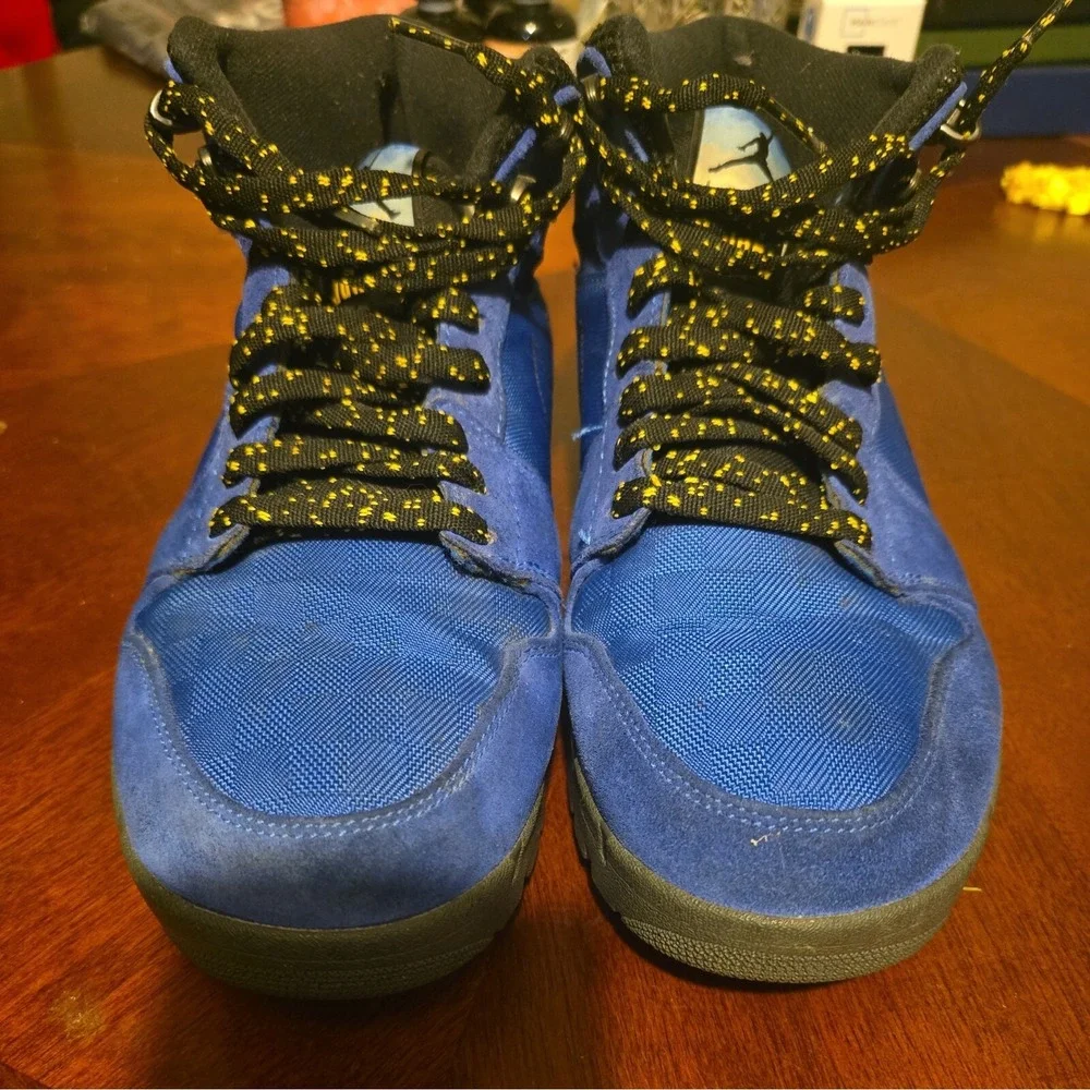 Nike Air Jordan 1 Retro LANEY OG Warriors Trek Boots Royal Blue Maize V5 Sz 10.5